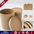 Factory Outlet Price Waterproof Plain Kraft White Food Takeout Container Kraft Paper Bowl